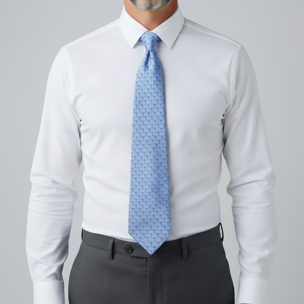 Tommy Bahama Mini Blue Martini 100% Silk Tie BNWT Cocktail Rare Collectible‎ $55